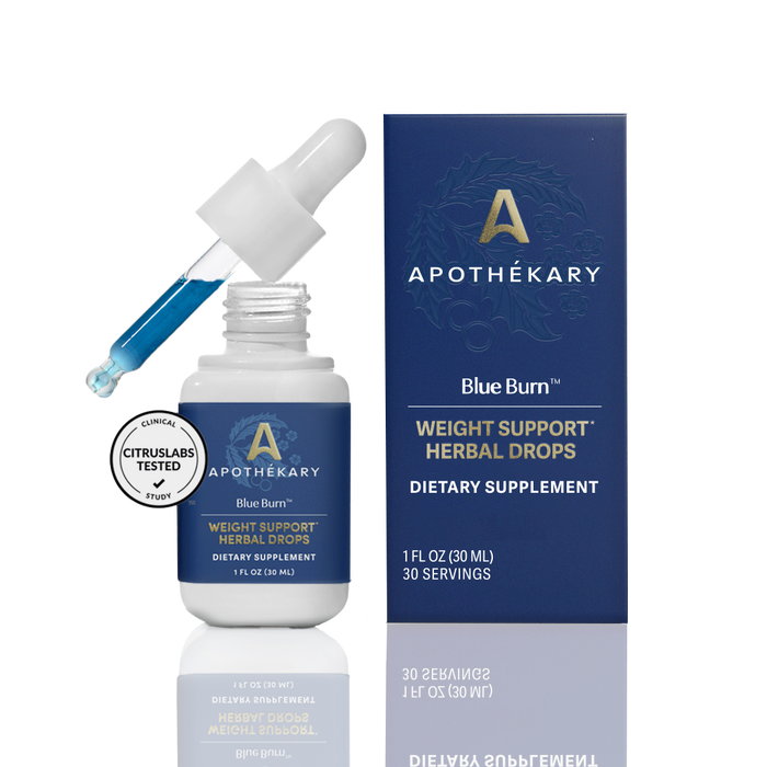 Powerful herbal drops designed to support your metabolism and stamina — without the crash. Crafted with roots, herbs, and algae known for their supportive roles in digestion, hormonal balance, and stress resilience, Blue Burn® is your daily ritual for feeling energized, grounded, and ready to move.*