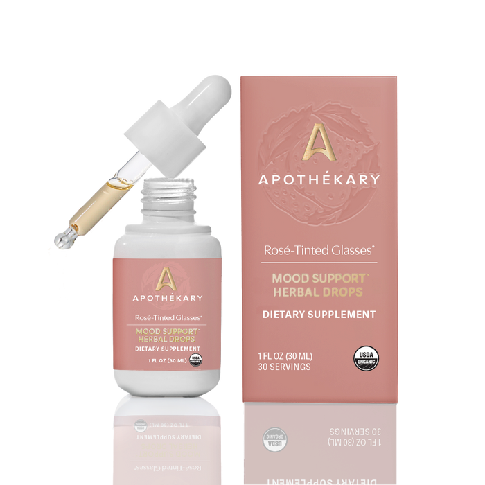 Rosé-Tinted Glasses® is your plant-based pick-me-up designed to gently elevate your mindset, ease occasional stress, and nourish skin from the inside out