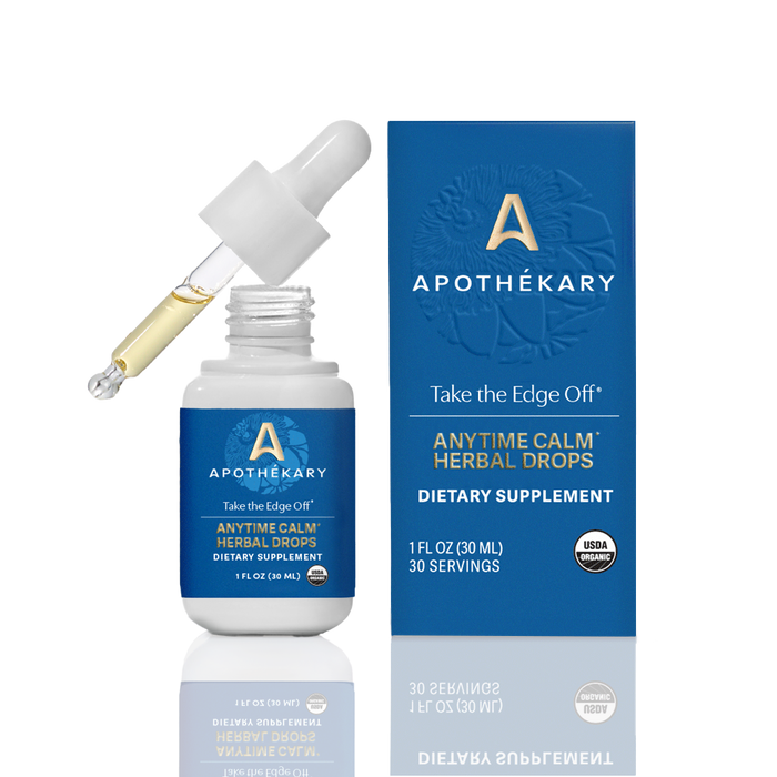 Inspired by the crips, grounding flavor of white wine (but 100% alcohol-free), these herbal drops offer a plant-powered way to find your calm - anytime, anywhere