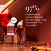 Apothékary Wine Down™ displayed with cocktail glass, cinnamon sticks, and berries. Text states: 97% of participants reported drinking less after two weeks of using Wine Down™. Includes CitrusLabs clinical seal. Disclaimer: results from a randomized, double-blind, placebo-controlled clinical study with 80 participants conducted for 8 weeks.